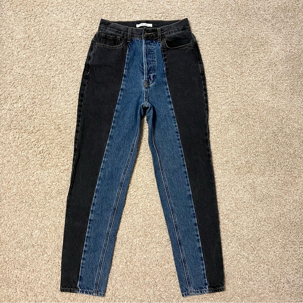 Pacsun Two-Tone Black and Blue Women's Jeans